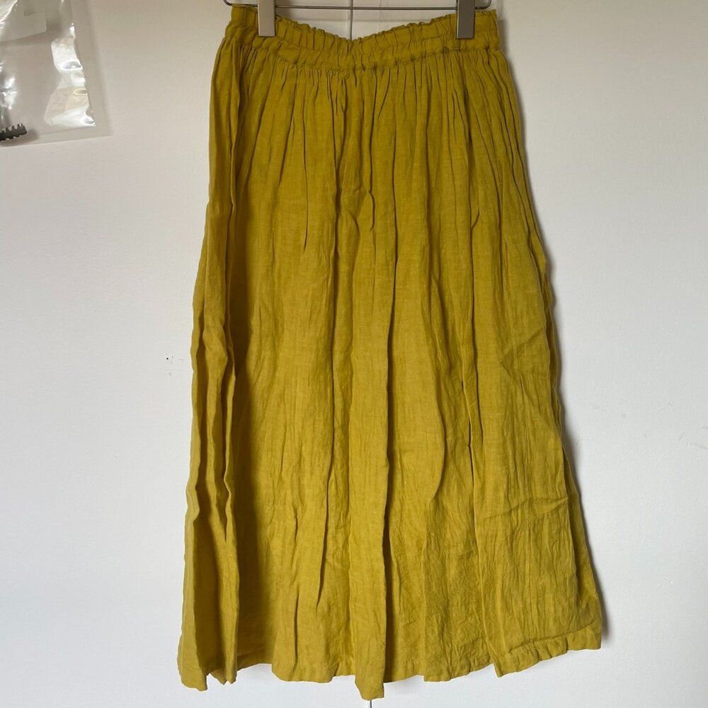 Ichi Antiquite’s Japan 100% Linen Long Skirt With Pockets, size S-L